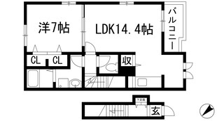 フォンテーヌ逆瀬川の物件間取画像